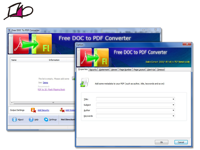 JeanMSoft Free DOC to PDF Converter screenshot